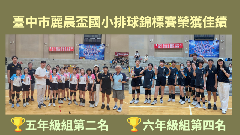 臺中市麗晨盃排球錦標賽榮獲佳績